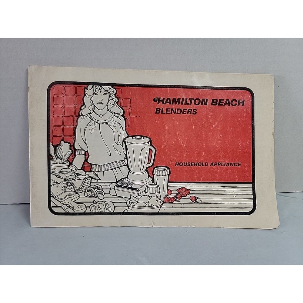 Vintage Hamilton Beach Blender Manual 1978 Household Appliance Owner Instruction